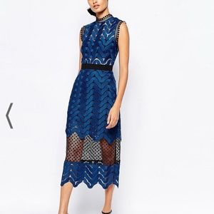 NWOT Self-Portrait Blue Dress - Size 4